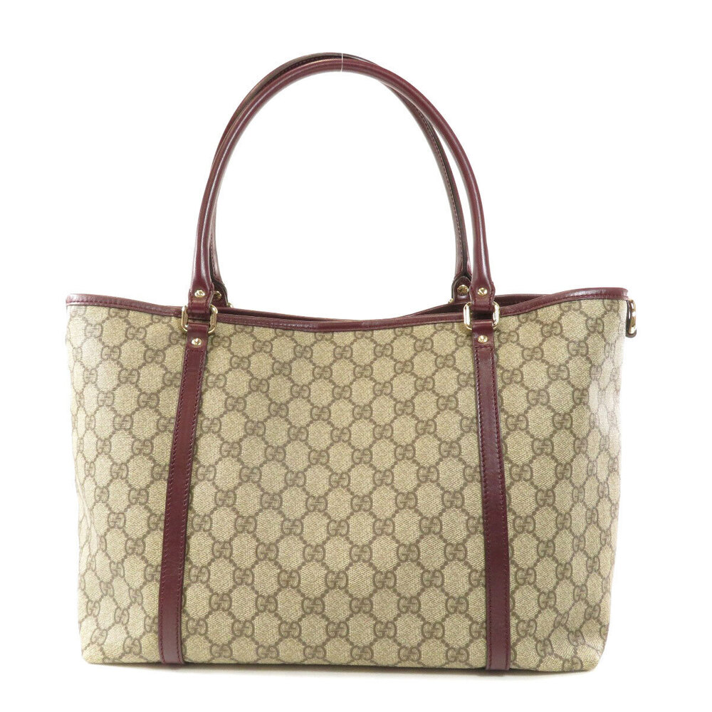 Gucci deep Joy GG Supreme monogram leather Tote red
